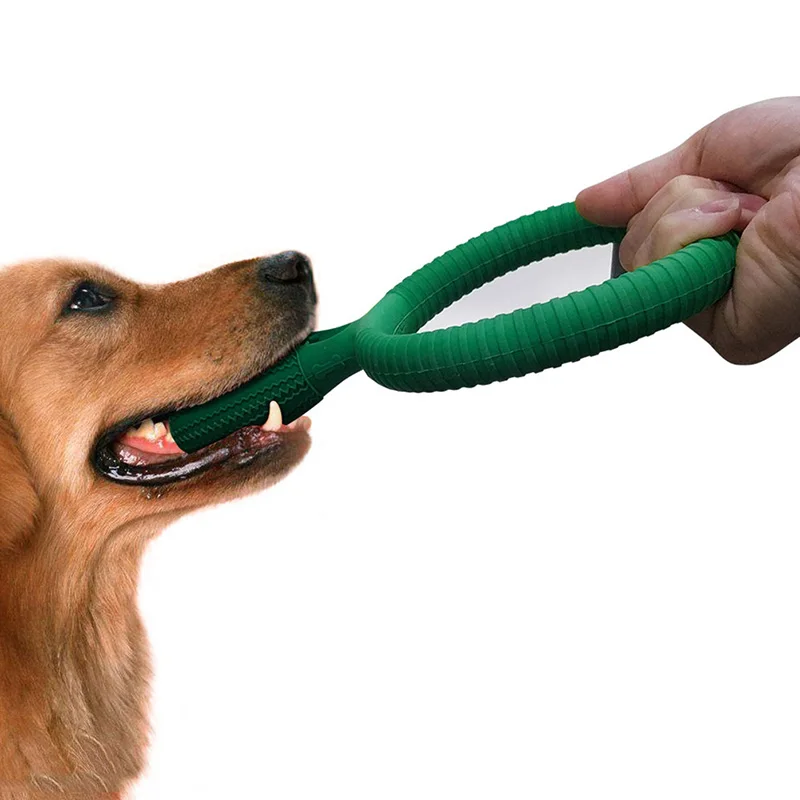 

Interactive Dog Toy with Teeth Cleaning Brush 2 In 1 Pet Toy And Toothbrush Dog Toys, Natural Rubber Pet Chew Toy For Dogs