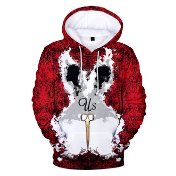 

2019 New Movie US 3D Print Hoodies Men/Women Fashion Handsome Long Sleeve Hooded Sweatshirt Horror Print Hoodie