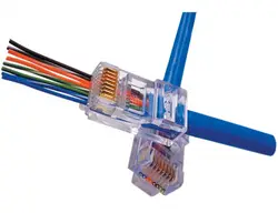 50/100 шт EZ RJ45 Cat6 разъем utp cat6 сетевые соединители 8 Pin неэкранированный модульный rj45 вилки utp кабель проходит через