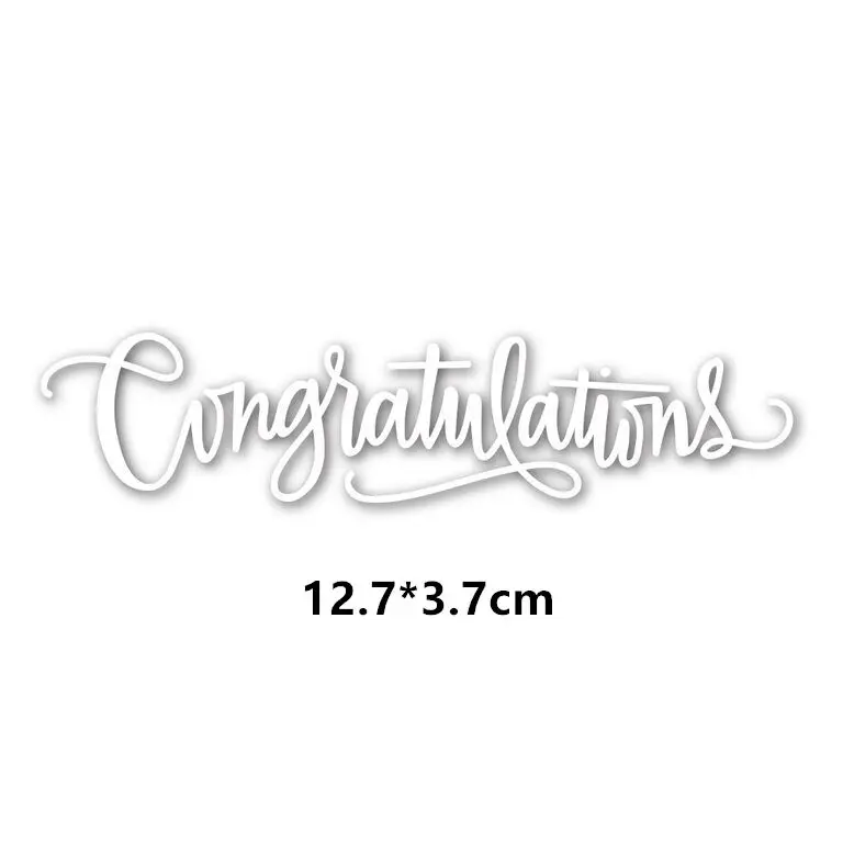 29 Styles Common English Words Metal Cutting Dies Stencil for DIY Scrapbooking Paper Cards Making Decorative Crafts New Die - Цвет: congratulations