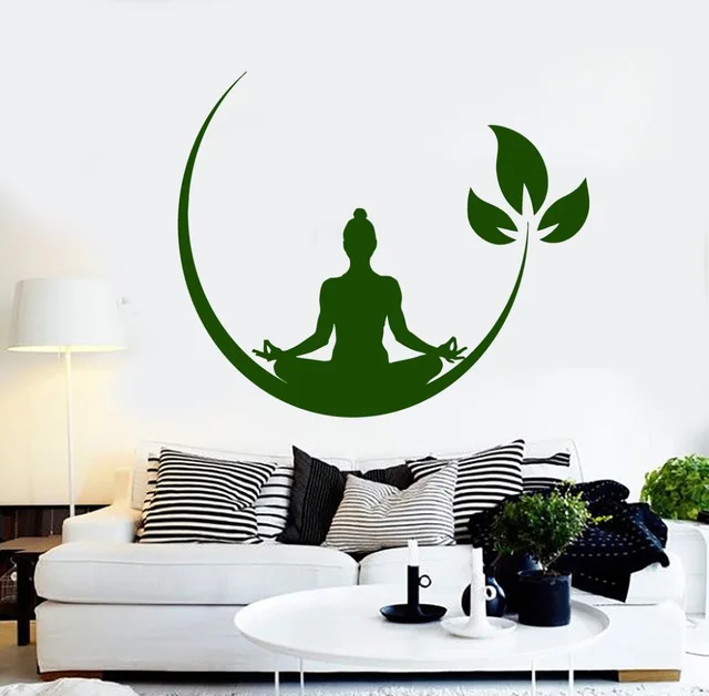 yoga meditation room vinyl wall stickers buddhist zen wall decal
