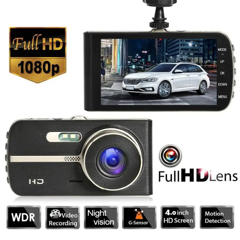 4 дюйма Экран DVR Камера 170 градусов широкоугольный Автомобильный видеорегистратор WDR с функцией ночного видения видеорегистратор вождения видео зеркало Регистраторы