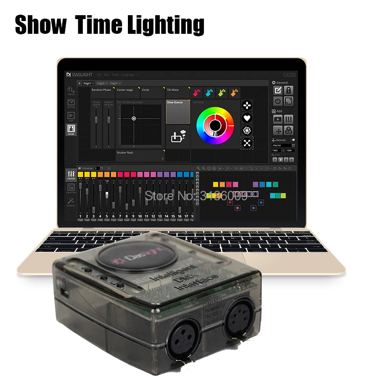 

2019 newest version Daslight DVC4 DMX Software stage light controller moving head console DJ Stage Light USB Lighting Interface