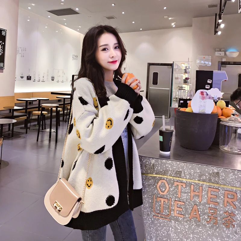 

Spring new very fairy spring sweater knit cardigan female college of the spring and autumn period and the loose han edition wind