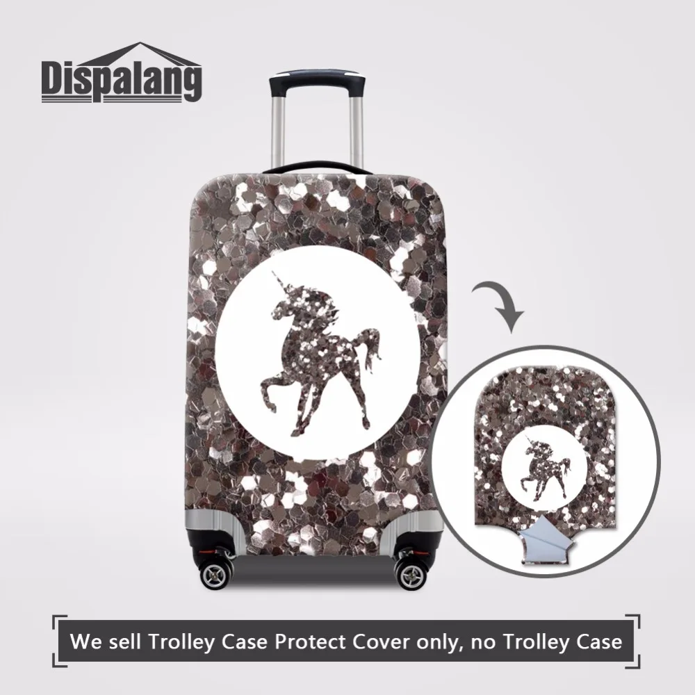 Dispalang Unicorn Pattern Elastic Waterproof Trolley Luggage Cover