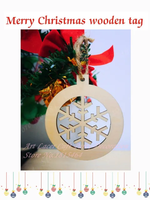 60pcs Christmas Tree Decoration Bell Snow Wooden Tags 60pcs Christmas Tree Decoration Bell Snow Wooden Tags Ornaments Tag New Year Holiday Party