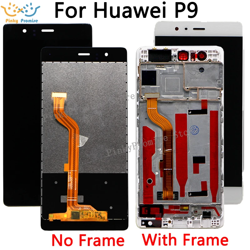 

5.2'' LCD with Frame for HUAWEI P9 Touch Screen For HUAWEI P9 EVA-L09 EVA-L19 Display Digiziter Assembly