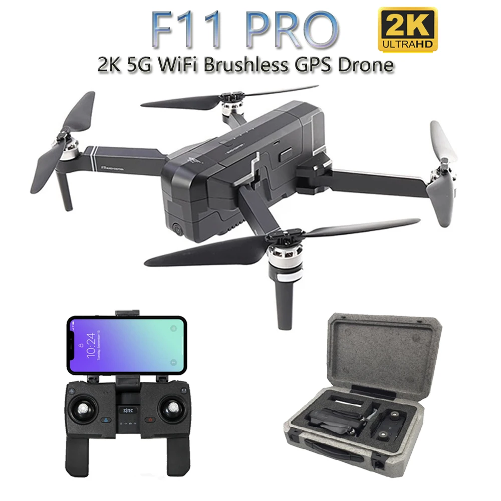 

SJRC F11 PRO RC Drone With 2K Camera HD 28 Mins Flight Time 5G Long Distance WiFi GPS Helicopter Foldable Brushless Quadcopter