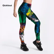 Qickitout леггинсы образец женские Алмазные цветные простроченные леггинсы с цифровой печатью брюки стрейч брюки размера плюс Прямая поставка