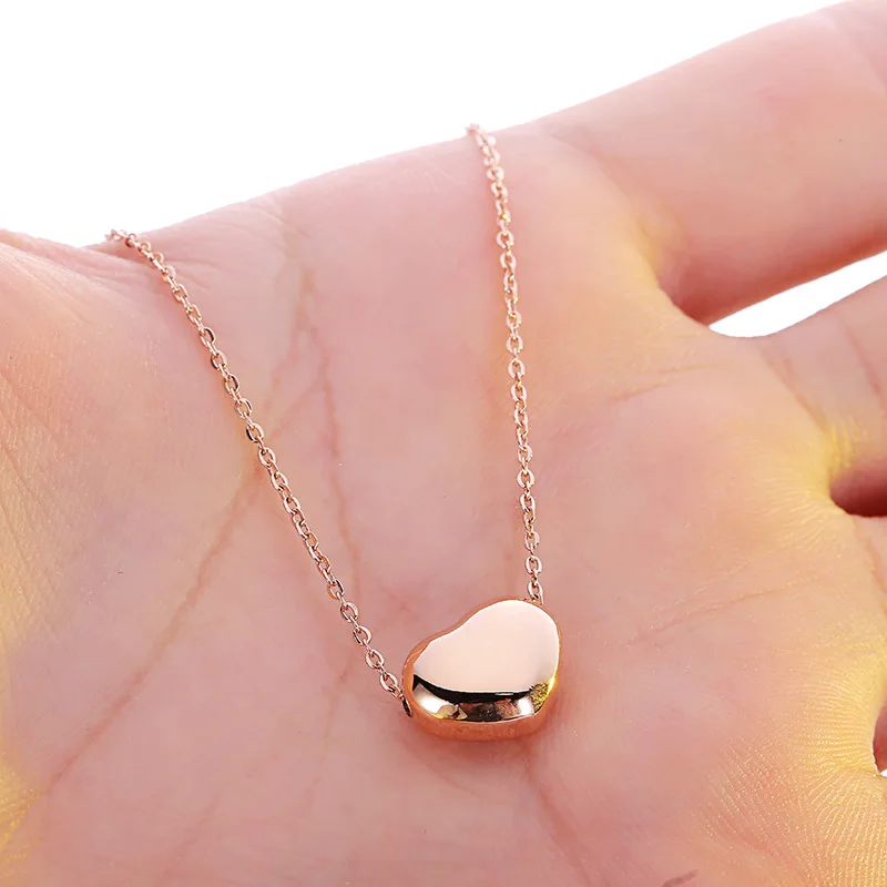 

Fashion Jewelry ,titanium Jewelry ,Smooth Love necklace rose gold