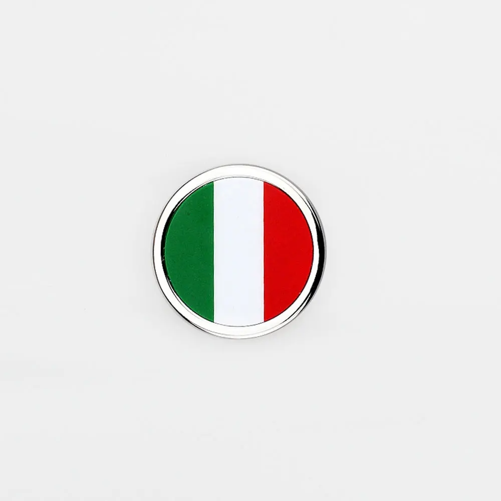 

1 Pcs Car Exterior Accessories Italy Flag Sticker Metal MINI Round Emblem For Toyota Rover Dodge Skoda Audi