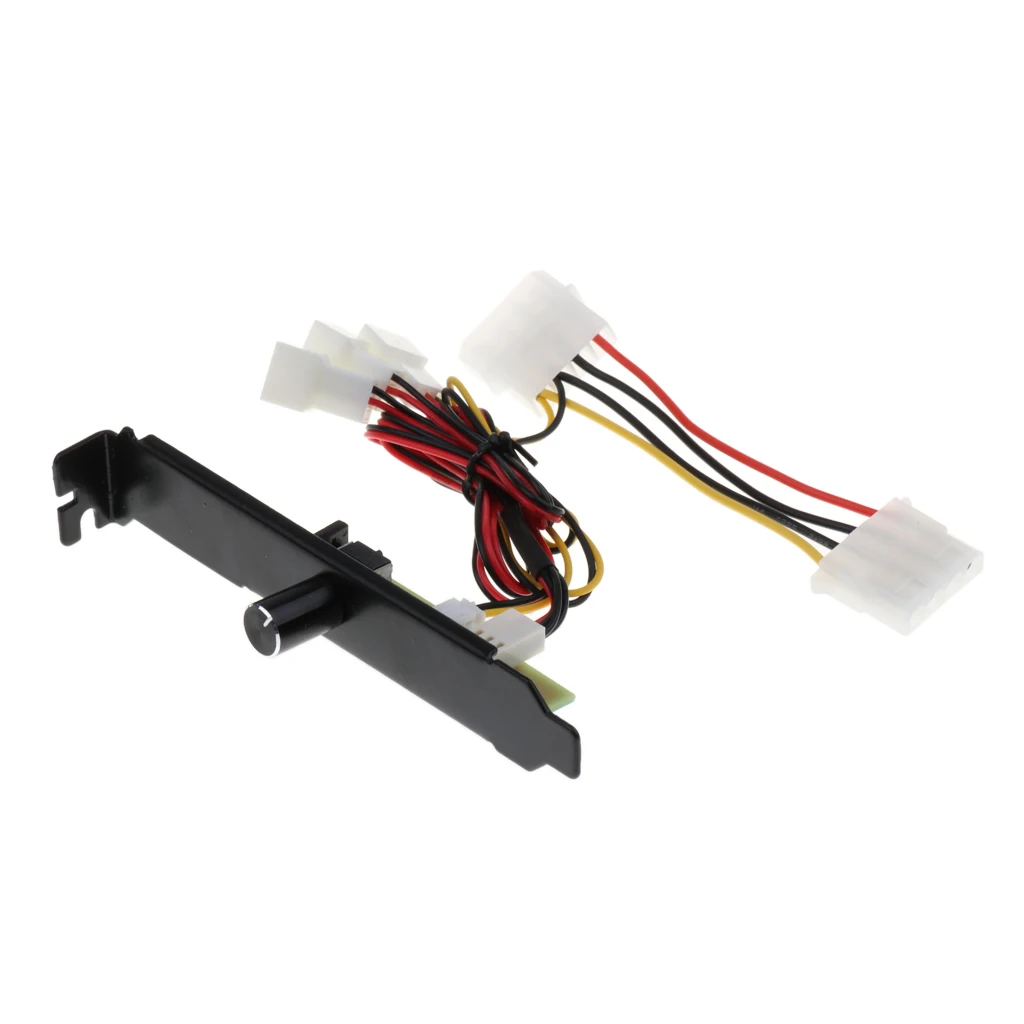 

1 Piece PCI Fan Controller Bracket 3 Channels 3 Pin PC Cooler Cooling Fan Speed Controller PCI Bracket 3-12V For CPU/HDD/DDR/VGA