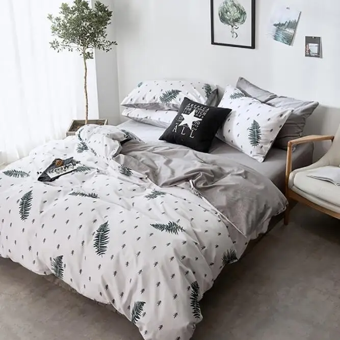 

Cotton 4 Pcs Bedding Set Come with Duvet Cover and Flat Sheet and Pillow Case