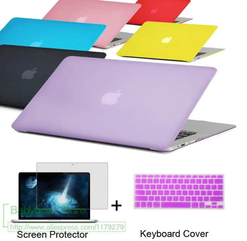 Матовый чехол 3 в 1 для Apple Macbook air pro retina 13 '✕ 4'' 11 6 '✒'' + клавиатуры