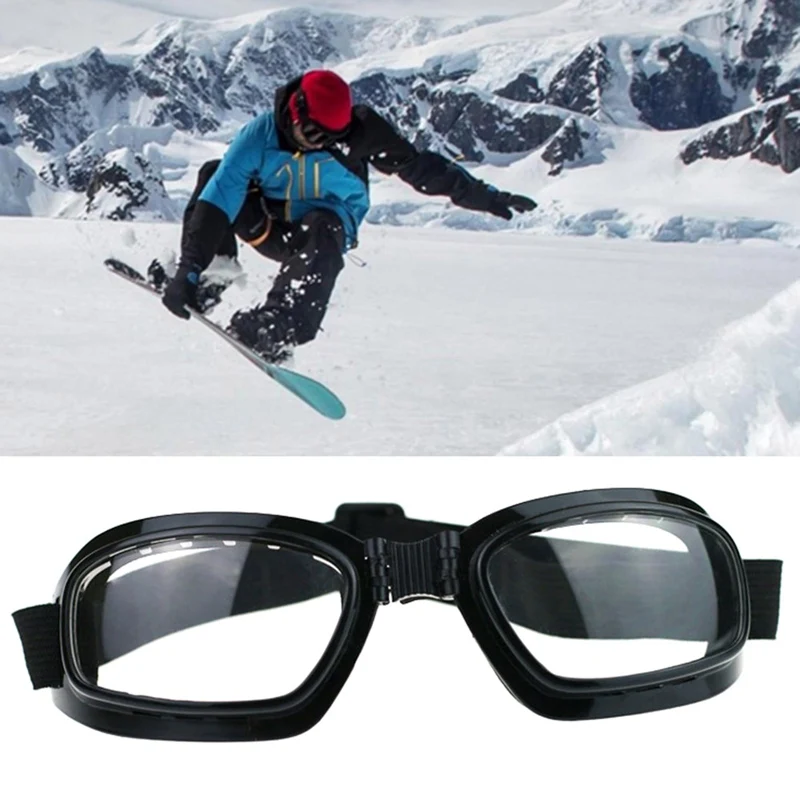 Safety Goggles Foldable Vintage Motorcycle Glasses Windproof Goggles Ski Snowboard Glasses Off Road Racing Eyewear Dustproof Safety Goggles Foldable Vintage Motorcycle Glasses Windproof Goggles Ski Snowboard Glasses Off Road Racing Eyewear Dustproof