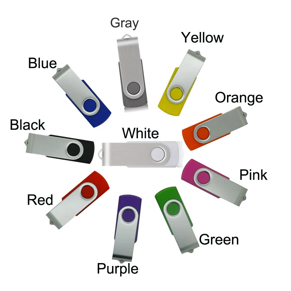 10pcs/lot Mini USB 2.0 Flash Drives Pendrive 64G 32GB 16GB 8GB 4GB Memory Stick Disk Pens