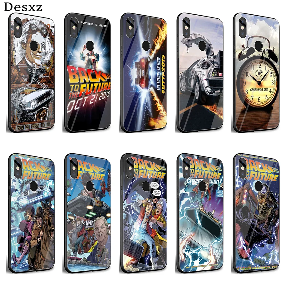 Desxz BACK TO THE FUTURE Tempered Glass Case For Xiaomi MI 8 9 Lite A1 A2 Redmi Note 5 6 7 Pro 6A 4X Pocophone F1 Cover | Мобильные