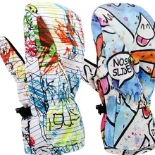 Лыжные перчатки для детей от 3 до 6 лет, детские перчатки для катания на скейтборде, катания на лыжах, Детские Зимние перчатки для спорта на открытом воздухе, водонепроницаемые