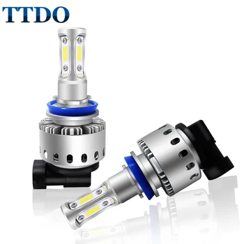 

H8 H11 H7 H1 H4 9012 HIR2 9005 HB3 9006 HB4 Car LED Headlight Bulbs 3pcs COB Chips 90W 12000LM Auto Headlamp Fog Light 12V