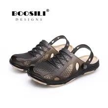 2019 Real Sandals Men Sandal Men's Ventilationshoes Double Color Garden High Quality Breathable Clogs Lightweight 3 Colours reef men s real tree phantoms thong sandal