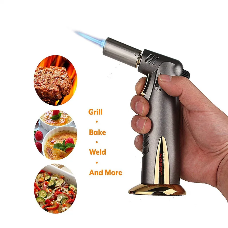 

New arrive Butane Torch Barbecue Igniter Cooking Kitchen Blow Torch Muti-Purposes Torch for Creme Brulee BBQ and Baking Welding