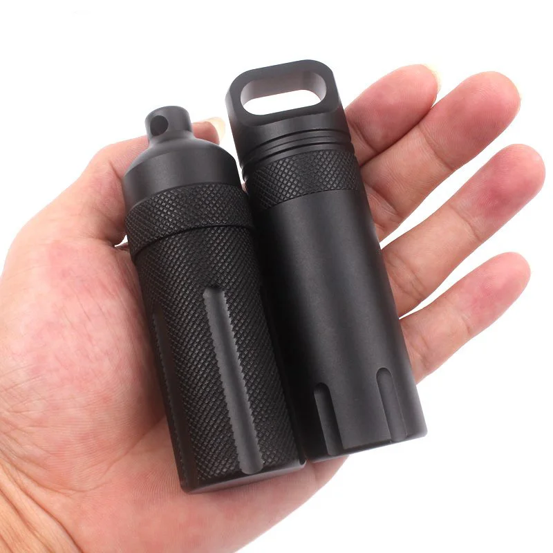 

seal holder storage dry bottle outdoor trunk box case hike camp medicine Container capsule EDC waterproof Survive match pill