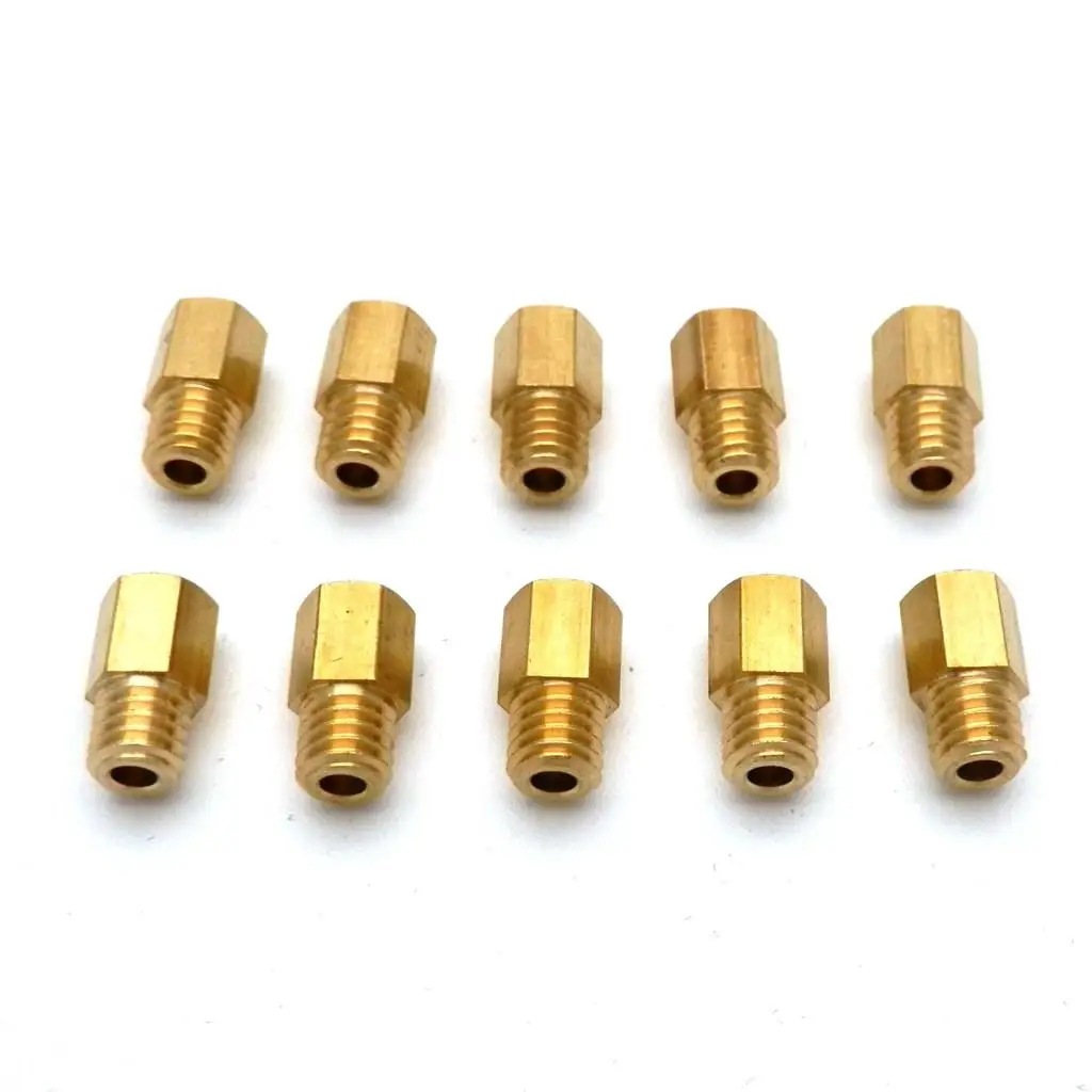 

10 Pieces Hex Type Main Jets for MIKUNI VM/TM/TMX Carburetor Size 100-190