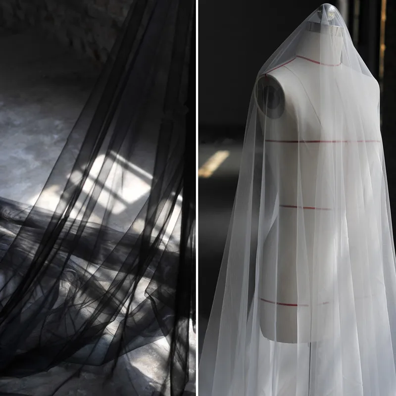 

100x310cm/PieceSuper Transparent Wedding Net - Make A Dress Fabric Perspective Encrypt Soft 310cm Super Wide /basic color system