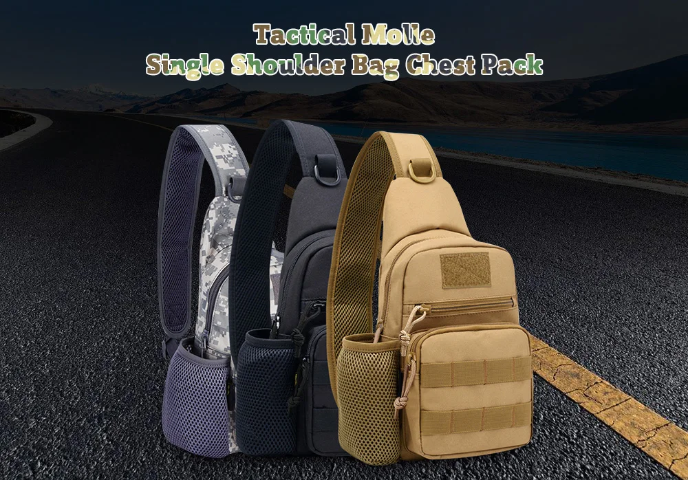 FreeKnight Tactical Molle Chest Pack Single Sling Shoulder Bag Crossbody Pouch