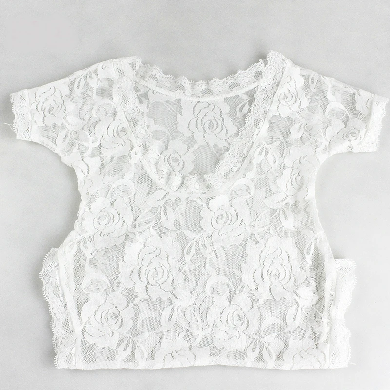 baby girls lace romper photos  (2)