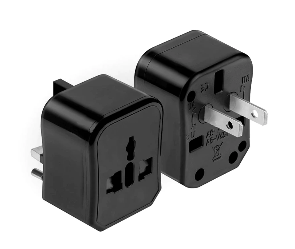 1PC Universal US AU EU UK Plug Converter 2 Round Pin Socket Euro Europe Global Travel Wall AC Power Charger Outlet Adapter (13)