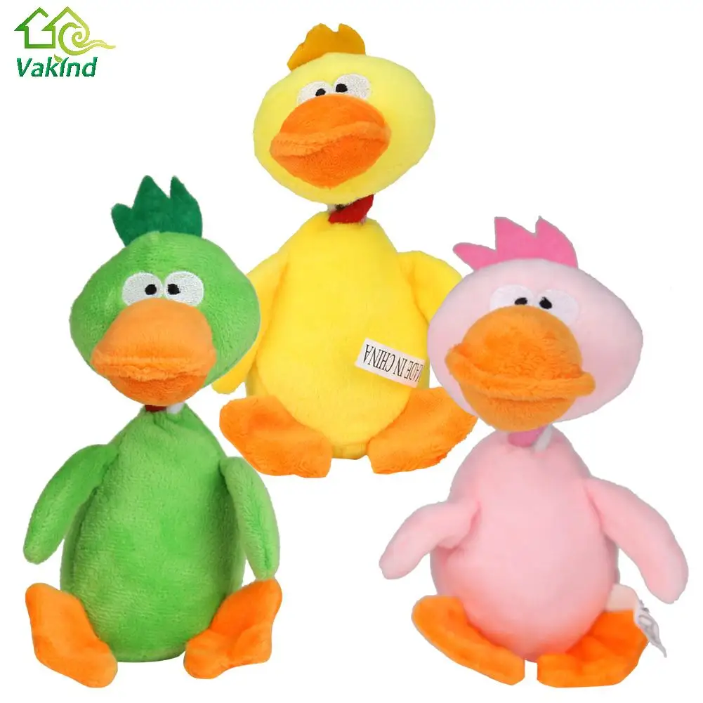 Pet Puppy Dog Toys Plush Duck Sound Squeaker Chewing Toys for Small