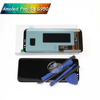 

Display Screen for SAMSUNG Galaxy S8 G950 G950F Screen Replacement LCD Touch Digitizer Assembly Super Amoled