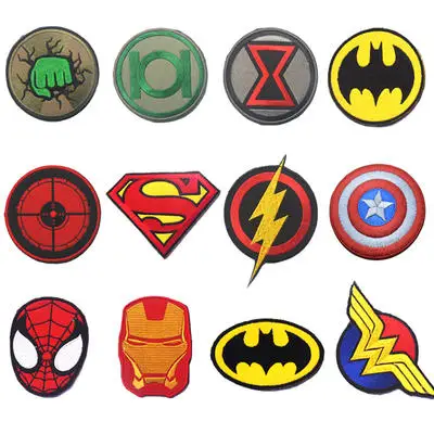 

Avengers Super Heroes Iron Man Batman Spiderman Superman Armband Embroidery Patches Clothes Morale Badge Backpack Cap Patch