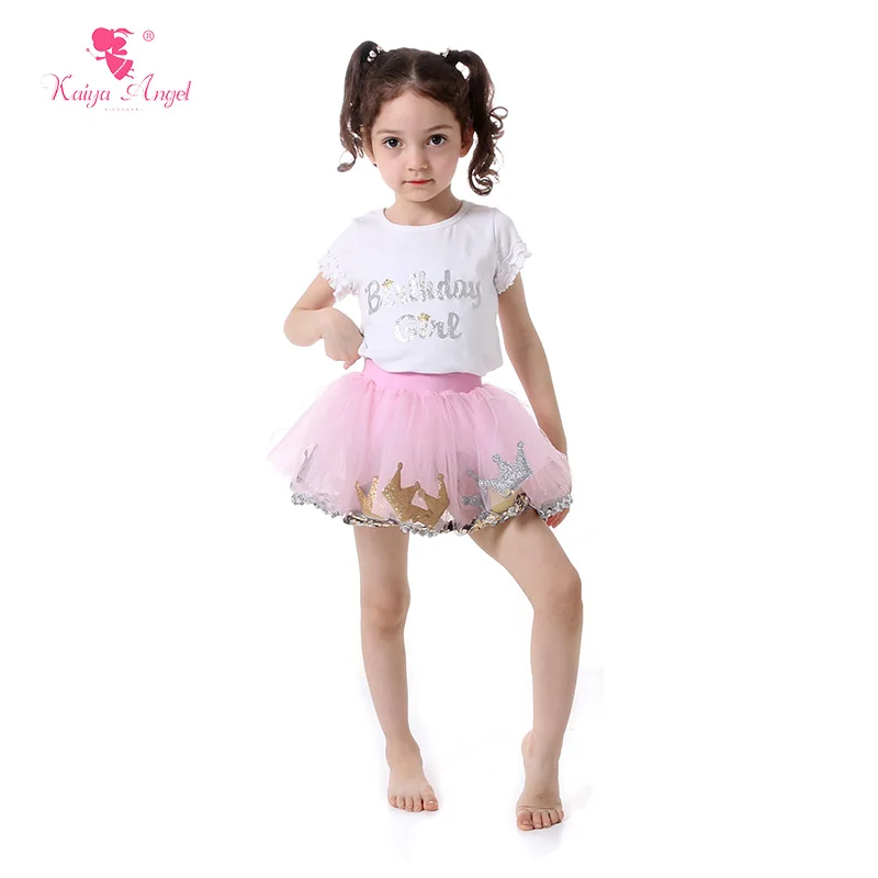 Baby Girl Birthday Clothes Birthday Girl Crown Tulle Skirt Kids Clothes