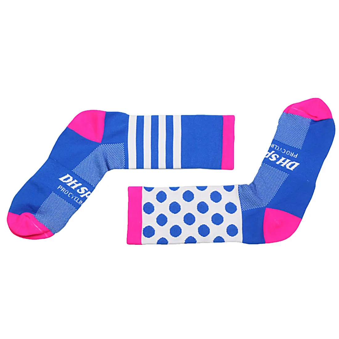 Горячее предложение Высокое качество Профессиональный Велоспорт носки COMFORTABL дорожный велосипед носки Открытый бренда гоночный велосипед Компрессионные носки - Цвет: Pink blue
