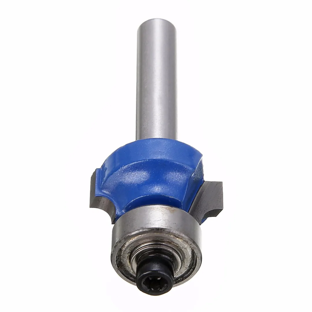 1pc Blue Round Over Router Bit 1/4" Shank 1/4" Radius Solid Hardened Steel Woodworking Milling Cutter For Power Tool