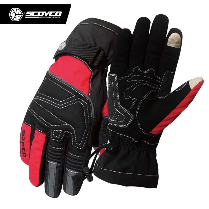 

SCOYCO Keep Warm Waterproof Windproof Off-Road Motorcycle Gloves Night reflective Warning Guantes Luvas Alpine Motocross Stars