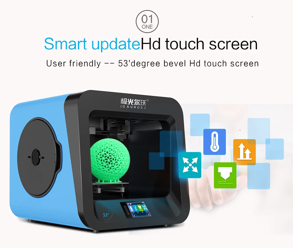 ^Cheap Children 3D Printer JGAURORA A4S User-friendly UI design Single nozzle power failure resume ^Cheap Children 3D Printer JGAURORA A4S User-friendly UI design Single nozzle power failure resume