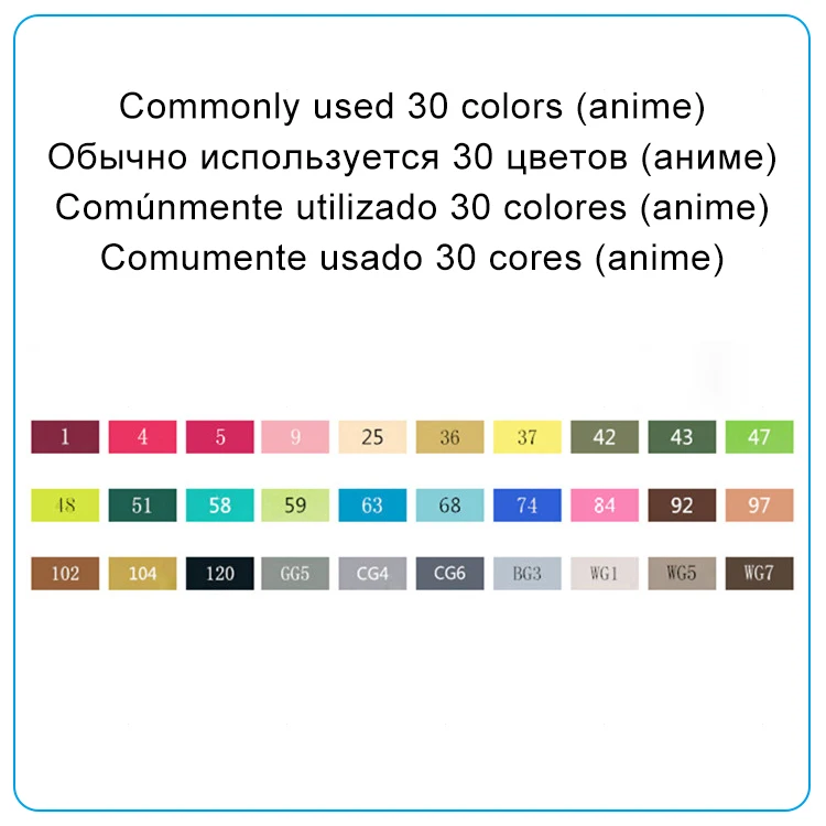 TOUCHFIVE 168 цветов Рисование маркер ручка анимация эскиз Co ic Маркеры Набор для художника манга графическое на спиртовой основе маркеры кисти - Цвет: 30 Colors Animation