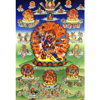 

Art micro-spray Buddhism Tangka Xuanguan living room hanging painting Tibetan Tangka home decoration painting