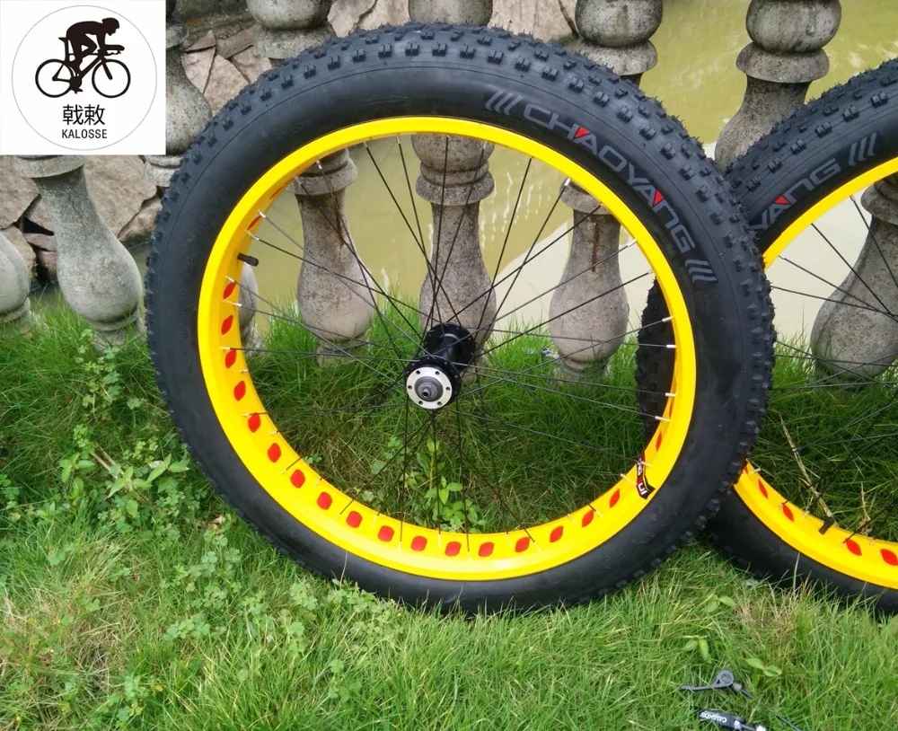 Kalosse диск жира Велосипедная вилка колеса 150/190 мм 80 мм ширина пляжный велосипед колеса 7/8/9/10S кассета 26*4,0 дюйма 36 отверстий