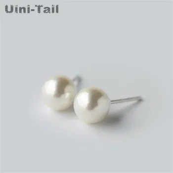 

Uini-Tail new original 925 sterling silver Korean imitation pearl earrings female simple fashion temperament ear jewelry GN713
