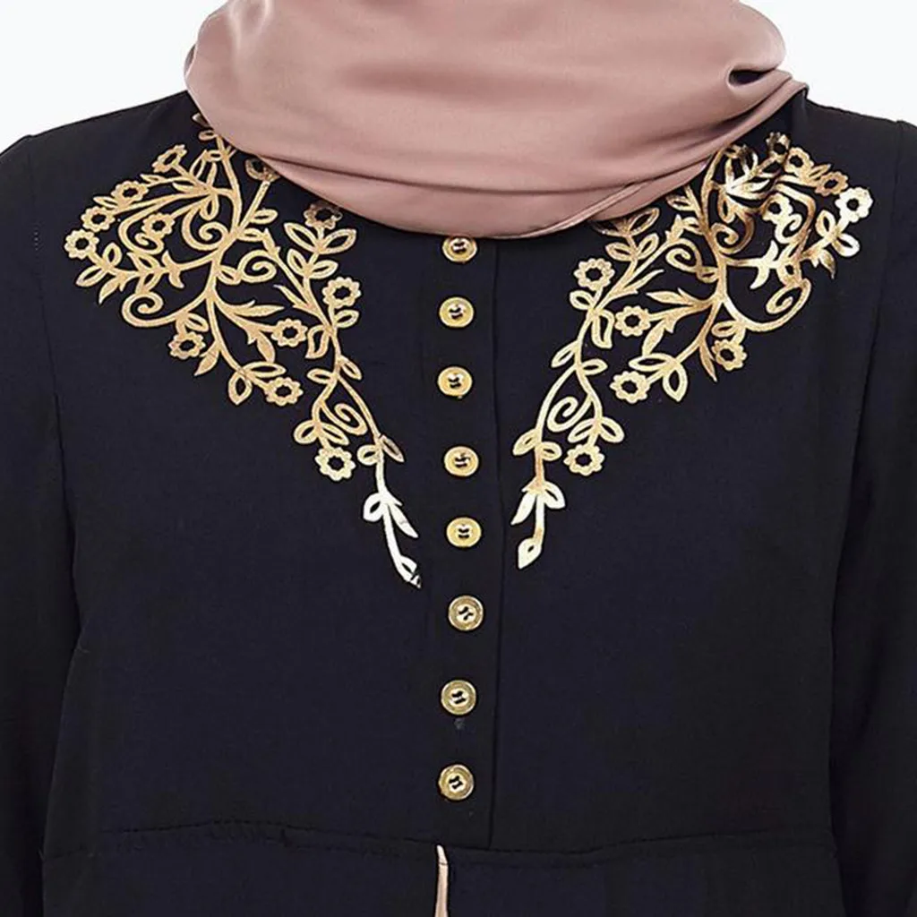 Модное мусульманское платье с принтом для женщин MyBatua abaya с хиджабом джилбаб Исламская одежда макси мусульманское платье паранка 4,13