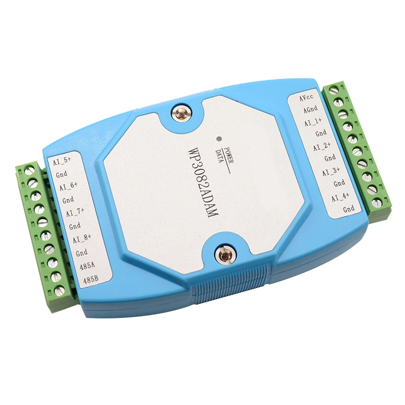 2pcs/lot 8 Channels Analog Input and Output Module 0-20MA/4-20MA 12 bit AD acquisition chip RS485 MODBUS Protocol Communication
