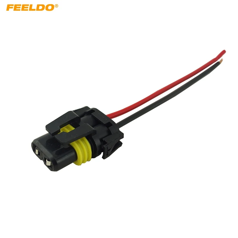 

FEELDO 1Pc Auto 9006/HB4 Female Adapter Wiring Harness Nylon Plug For Headlights Fog Light #FD-5451