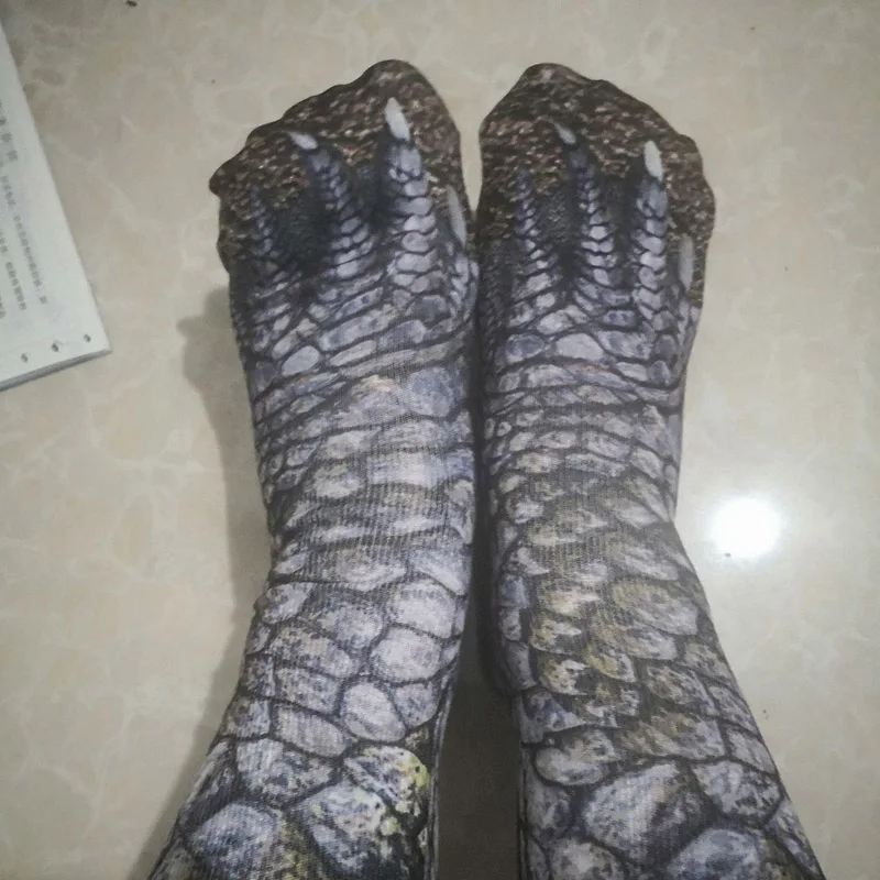 

1 Pair Unisex Elastic Soft Socks Breathable 3D Printed Animal Foot Claw Hoof Paw Sock NFE99