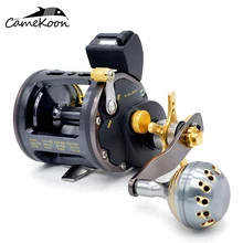 CAMEKOON Рыболовная катушка для соленой воды 6+ 1 Шариковые подшипники 4,1: 1 Передаточное отношение лодка тяга мощность троллинг катушка с линейным счетчиком
