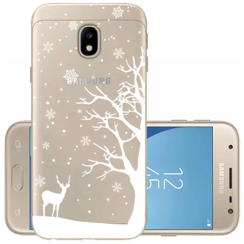 Christmas Reindeer Santa Claus Clear Soft TPU Case Cover For Samsung J3 J7 J5 2017 J4 J6 J8 2018 Silicone TPU Coque For Samsung  (4)