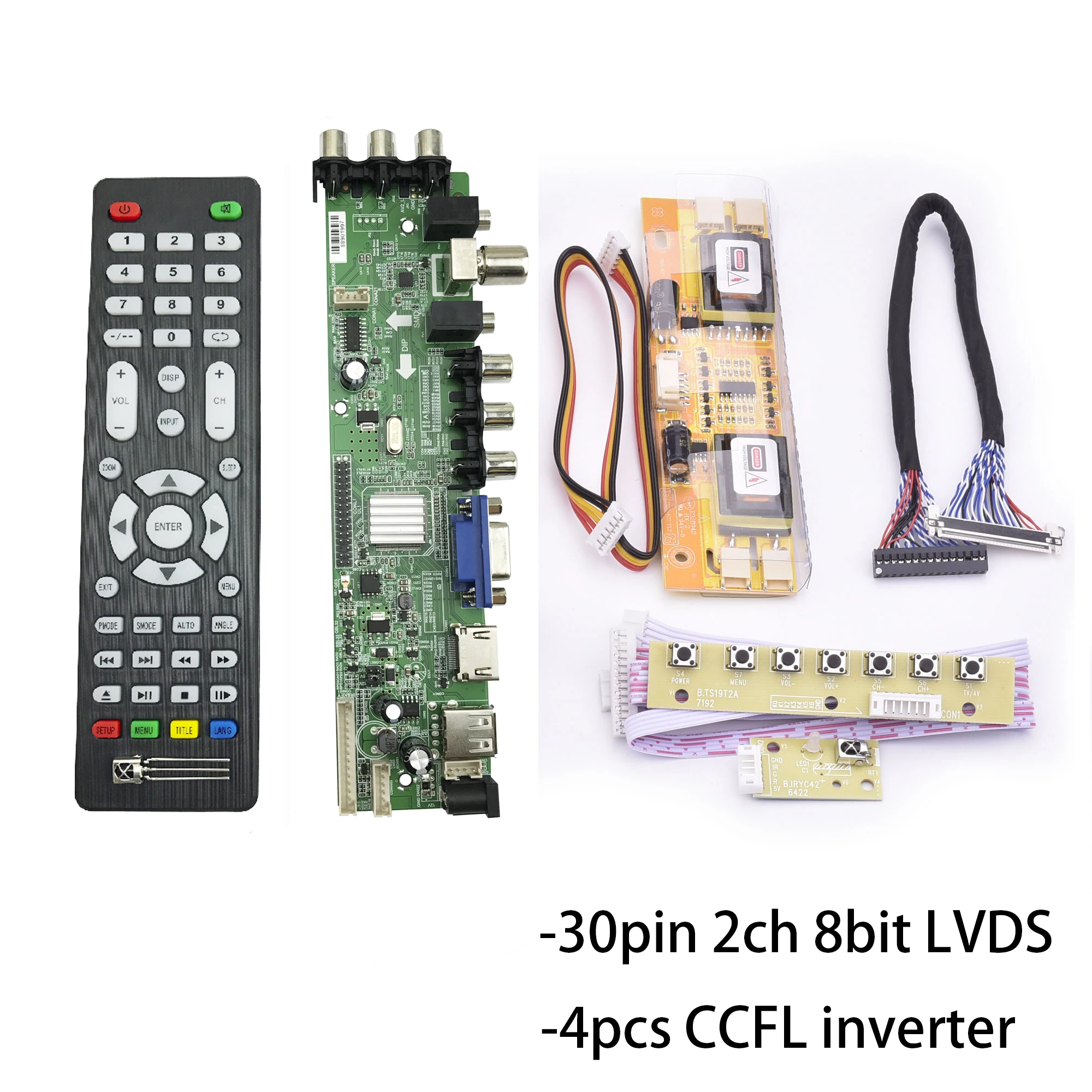 D3663lua a81 dvb t2 DVB-C DVB-T/T2 Универсальный ЖК LED ТВ контроллер драйвер платы полный комплект для 1" 19" 21," экран